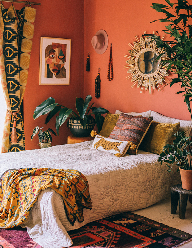 Bohemian Interior Design - bold and diversified color pattern